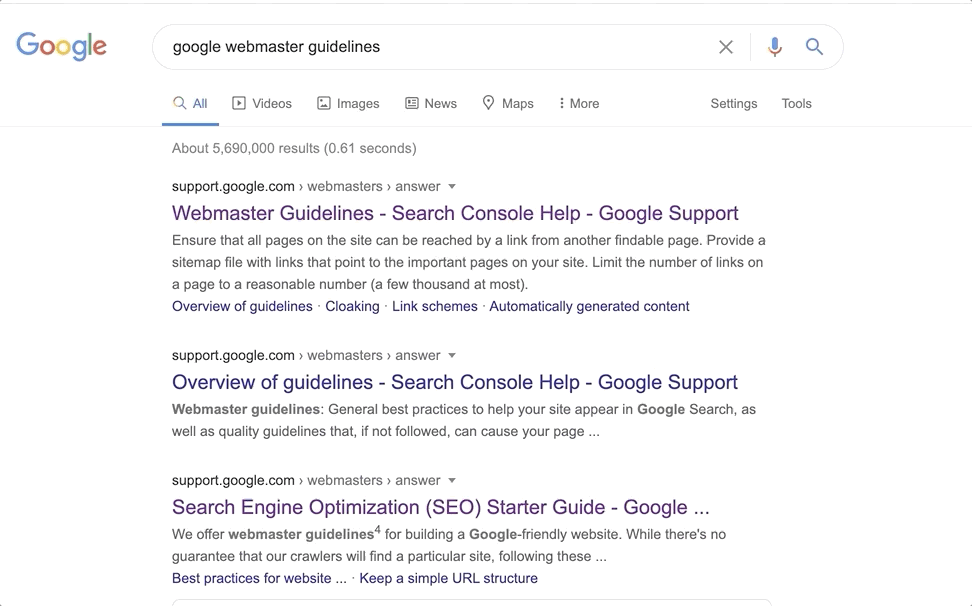 google webmaster starter guide - agency jet