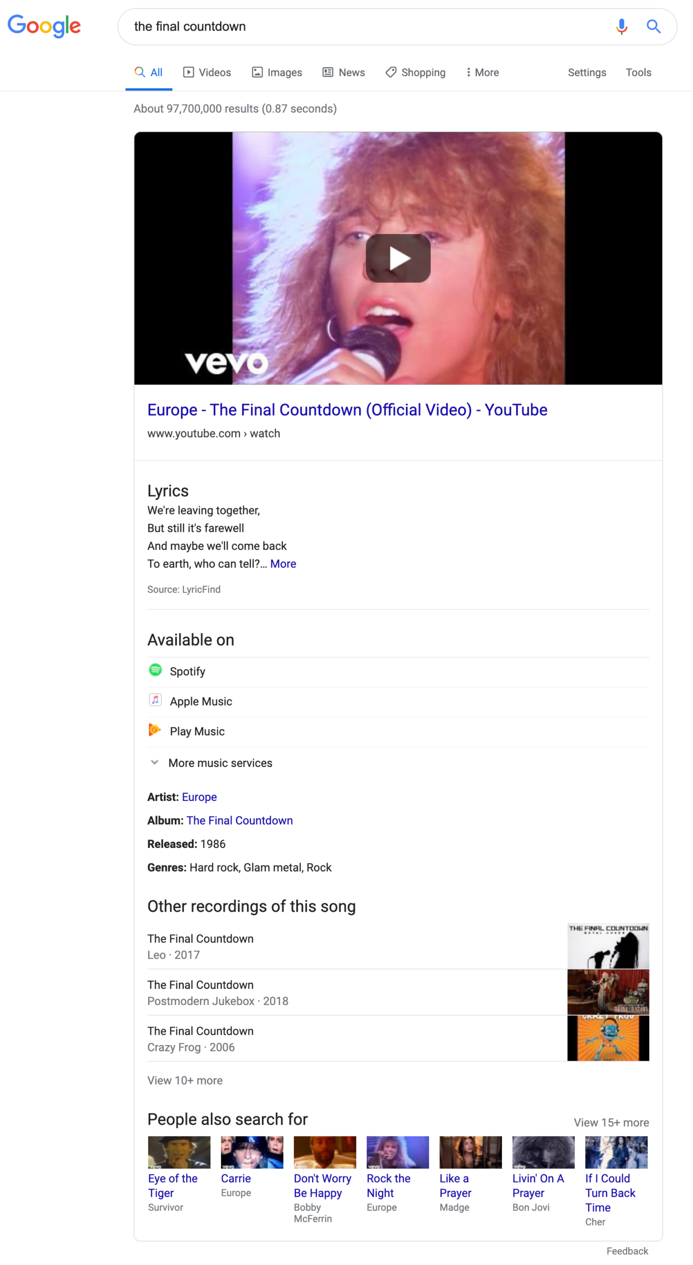 the final countdown - Google Search